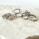 Fine Ring Set Stack - Silver
