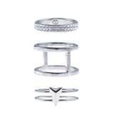 Fine Ring Set Stack - Silver