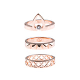 Fine Ring Set Stack - Rose Gold