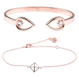 Fine Bracelet Duo Stack - Rose Gold