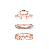 Fine Ring Set Stack - Rose Gold