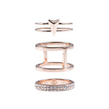 Fine Ring Set Stack - Rose Gold