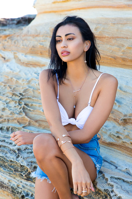 Meet Me In Marrakesh Ear Threads - Rose Gold