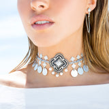 Sojourns At Sunset Statement Choker - Silver