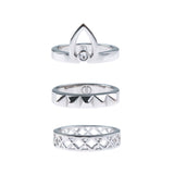 Canopy Of Stars Fine Ring Set - Silver