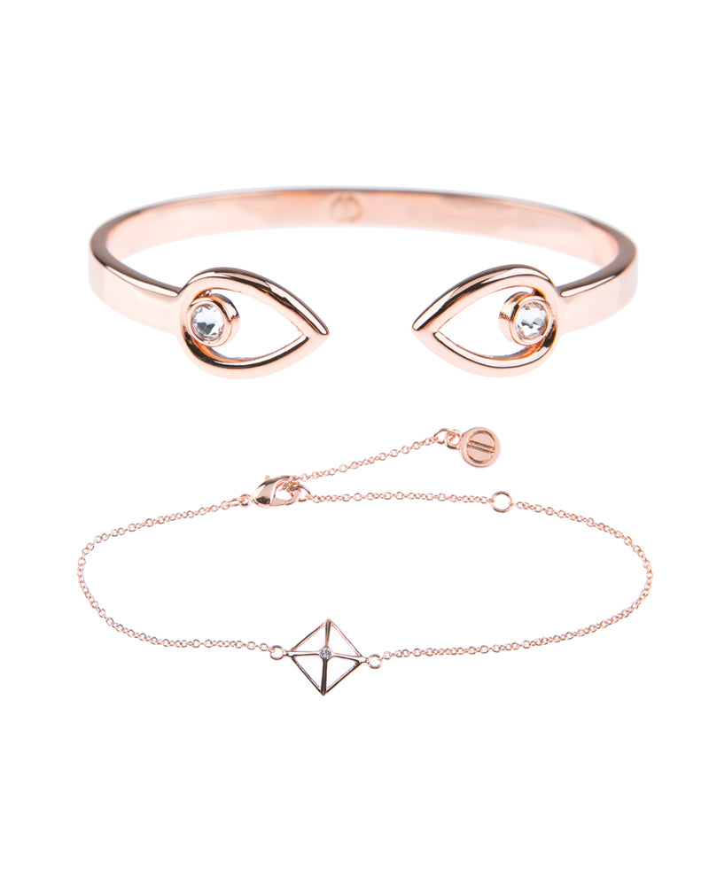 Canopy Of Stars Fine Bracelet Duo - Rose Gold