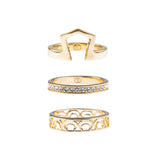 Light Up The Night Fine Ring Set - Gold