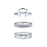 Light Up The Night Fine Ring Set - Silver
