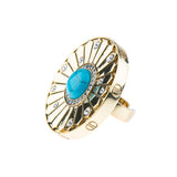 Light Up The Night Statement Ring - Gold