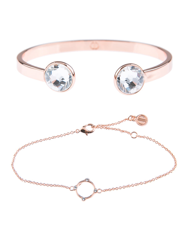 Moments At Midnight Fine Bracelet Duo - Rose Gold