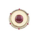 Moments At Midnight Statement Ring - Gold