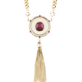 Moments At Midnight Statement Necklace - Gold